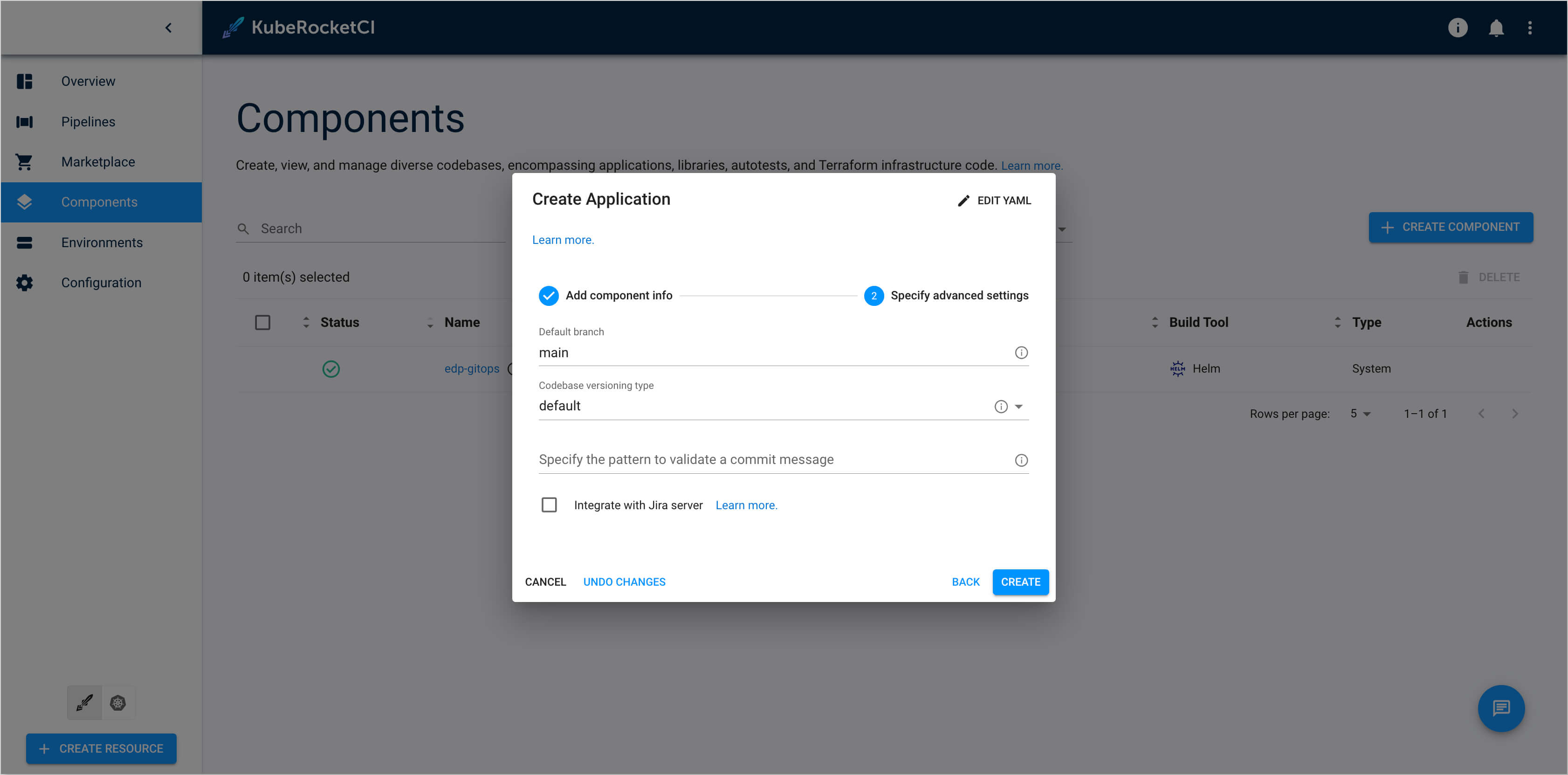 Step advanced settings Advanced Settings