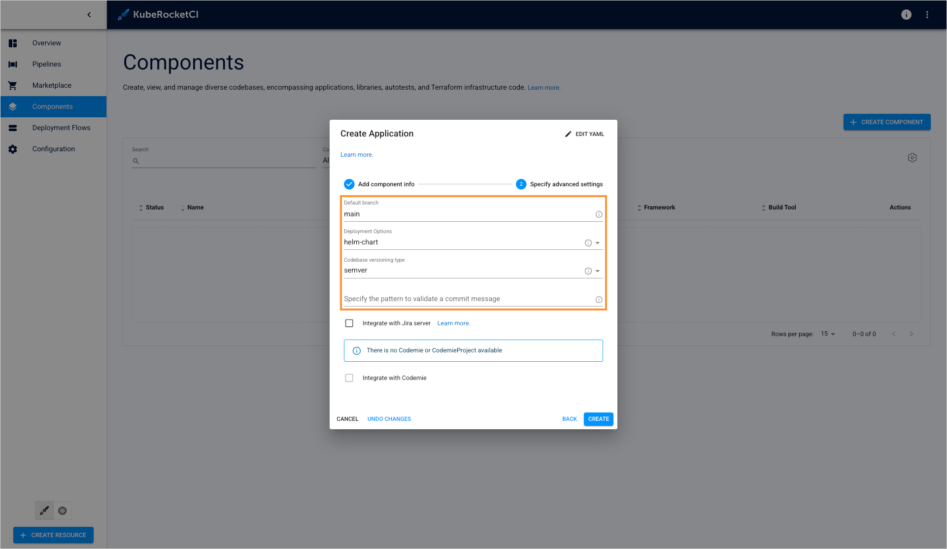 Advanced settings Advanced settings