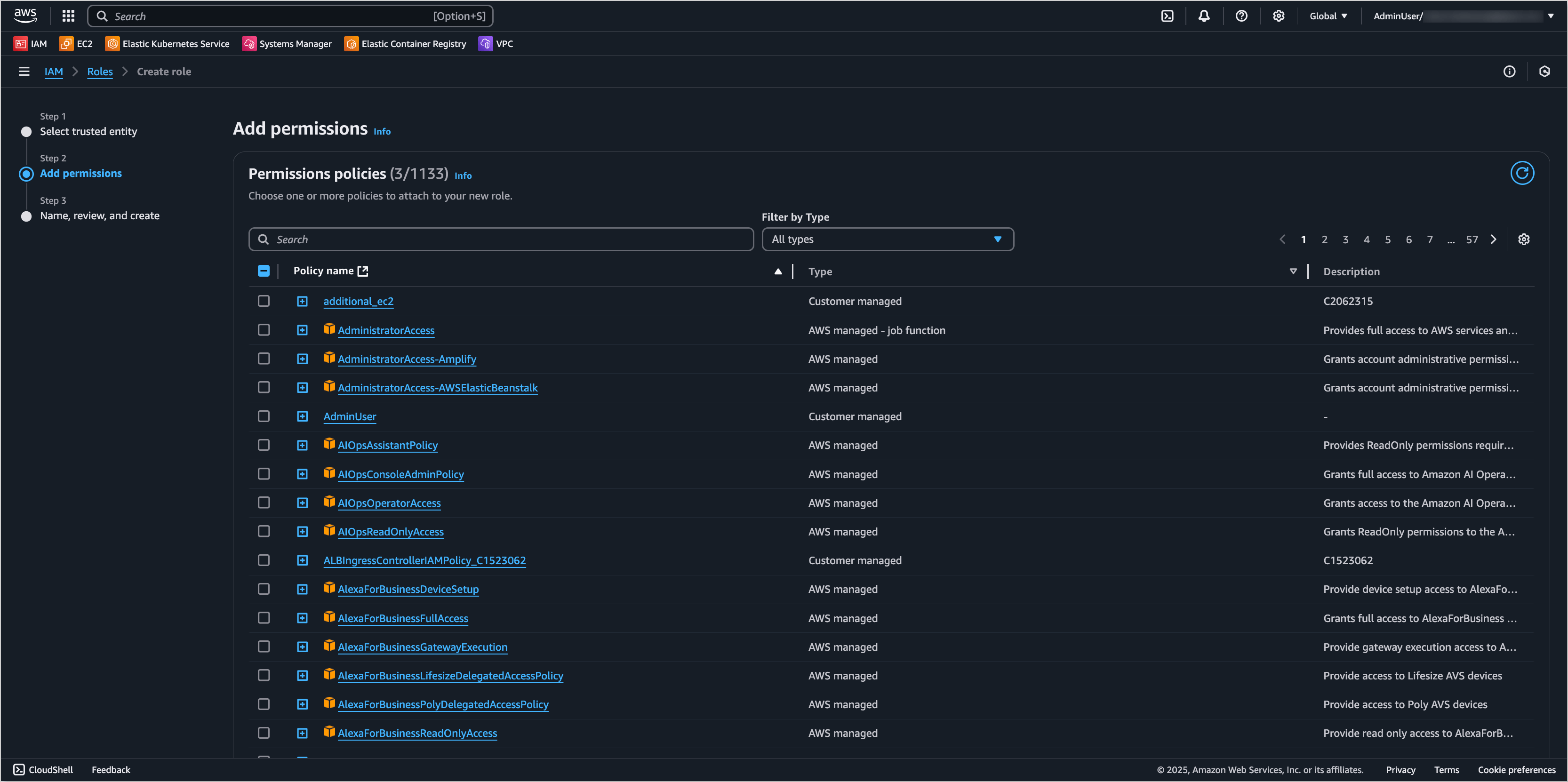 AWS IAM Role Permissions