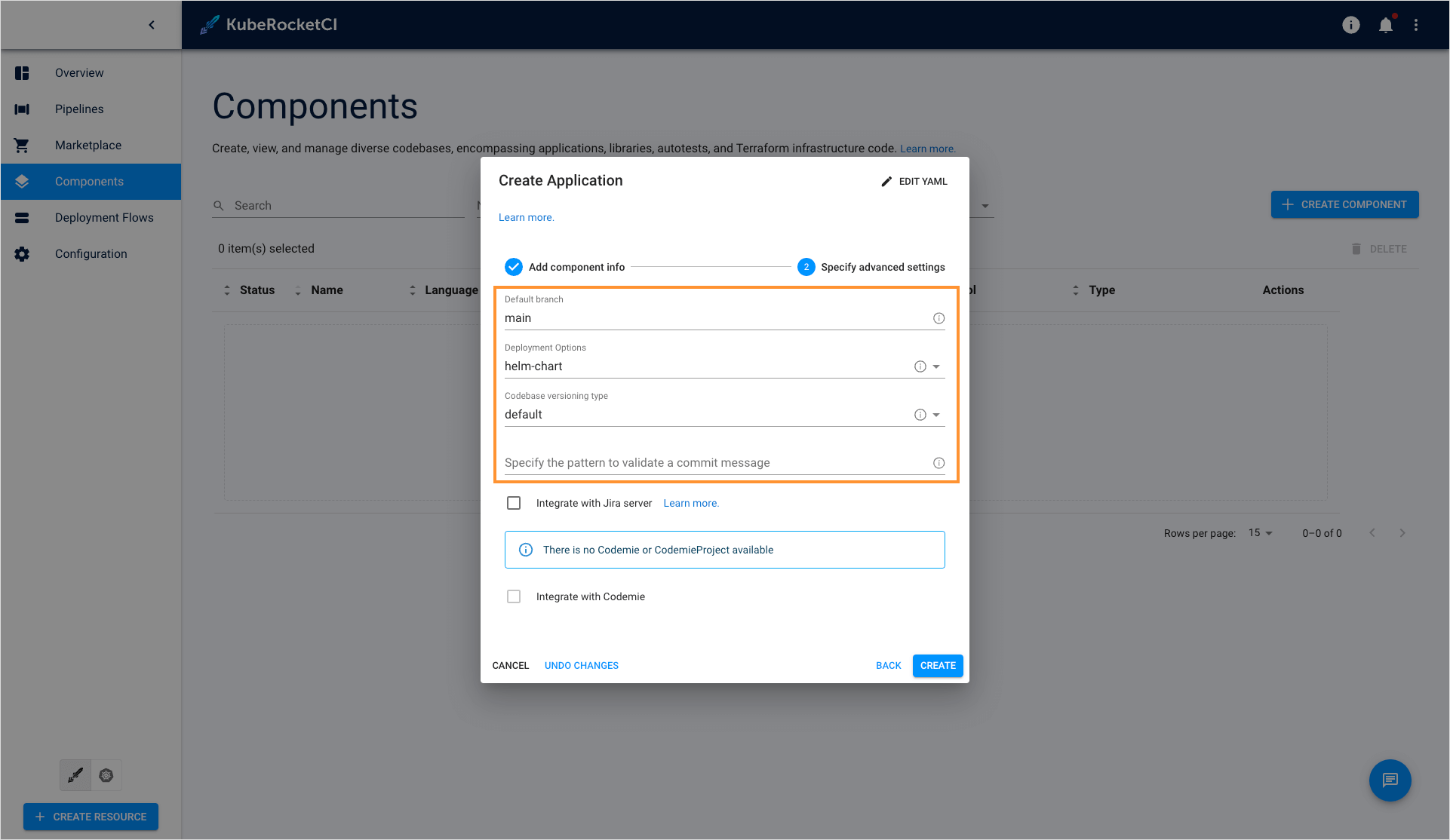 Advanced settings Advanced settings
