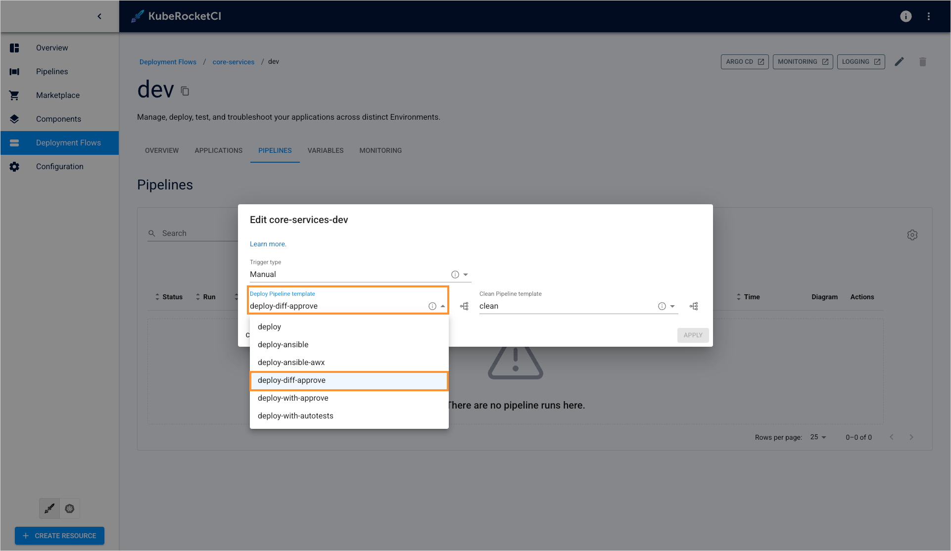 Create/update environment Create/update environment