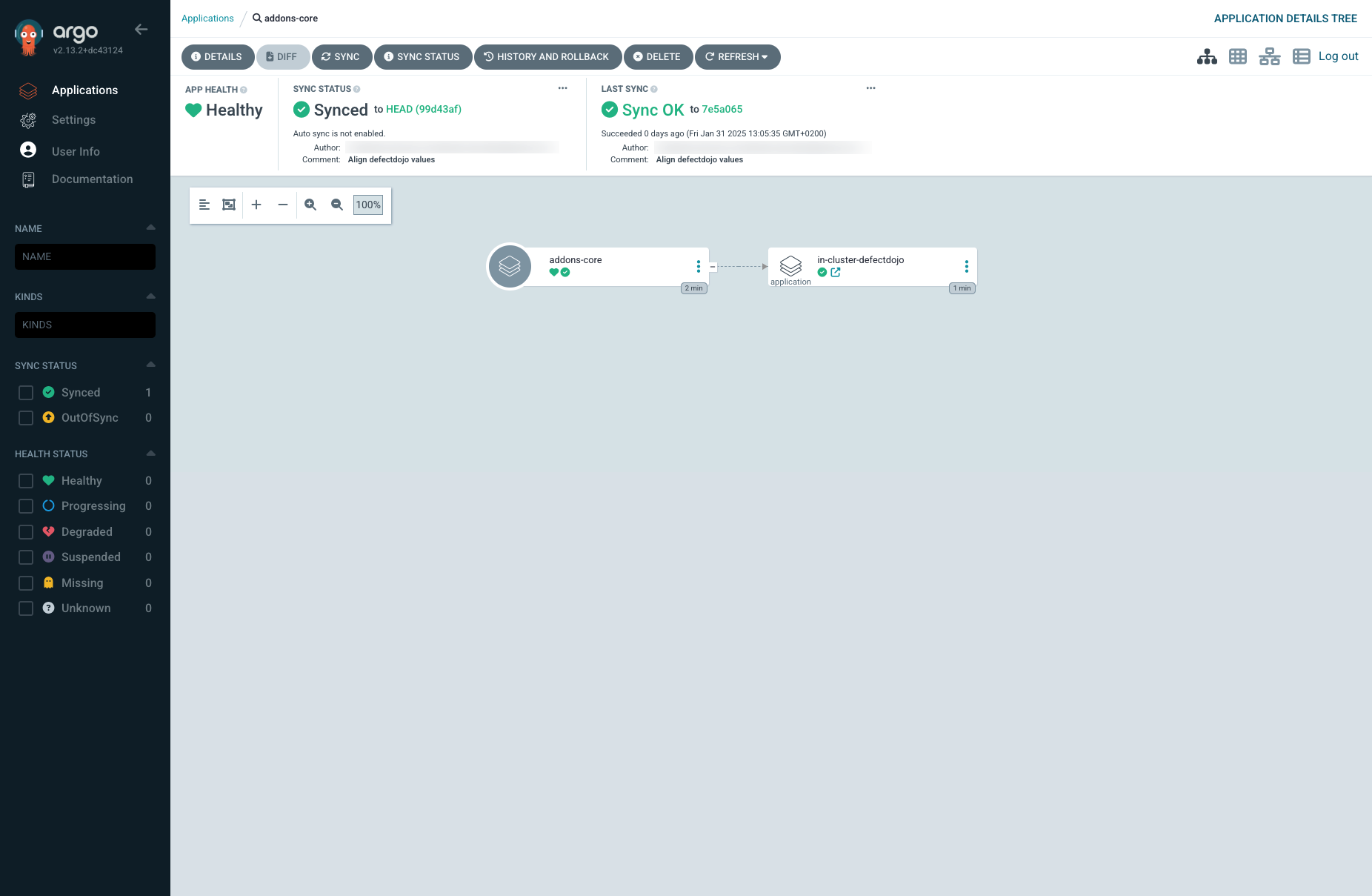 DefectDojo ArgoCD applications DefectDojo ArgoCD applications
