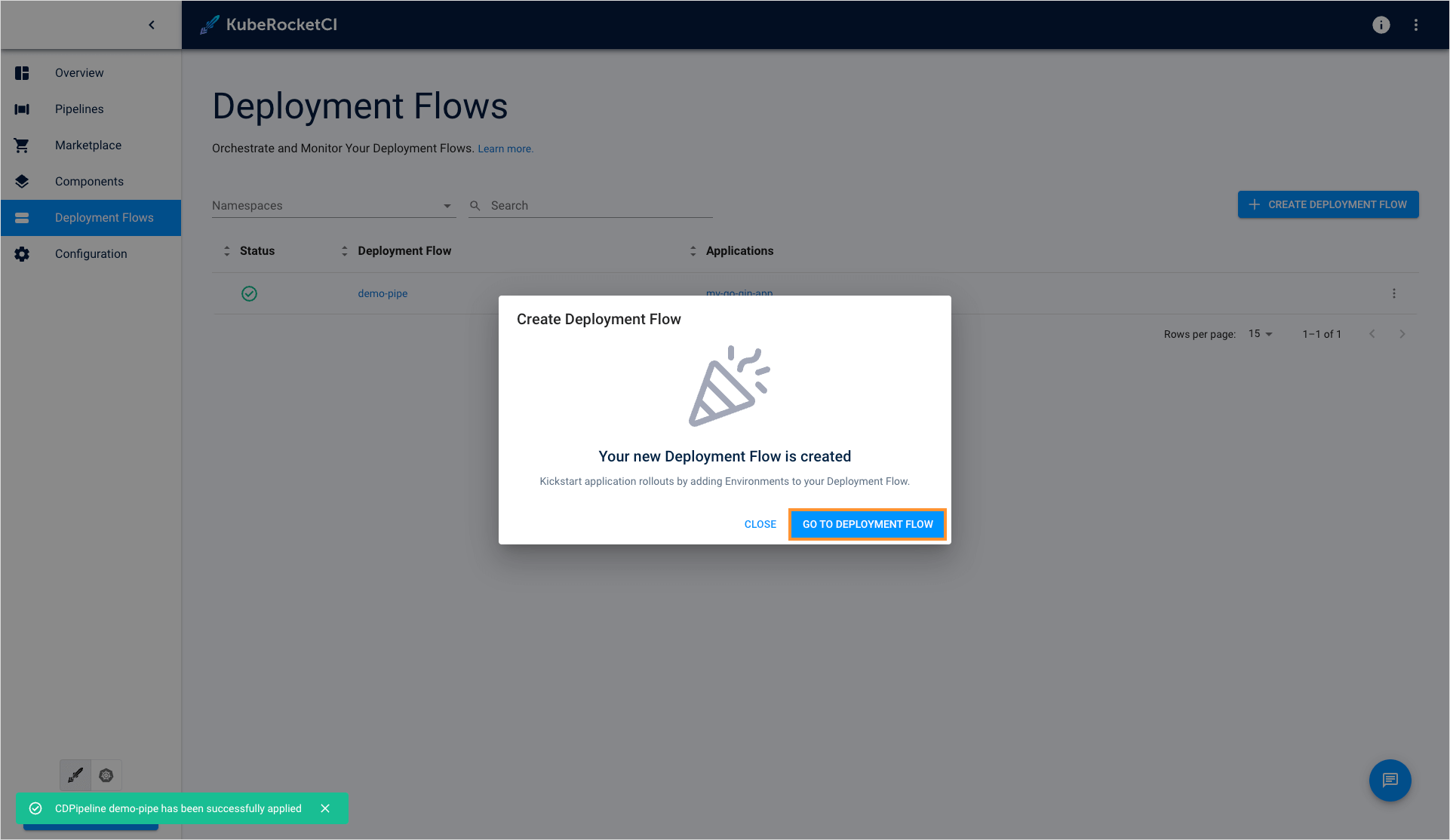 Congratulations window Congratulations window