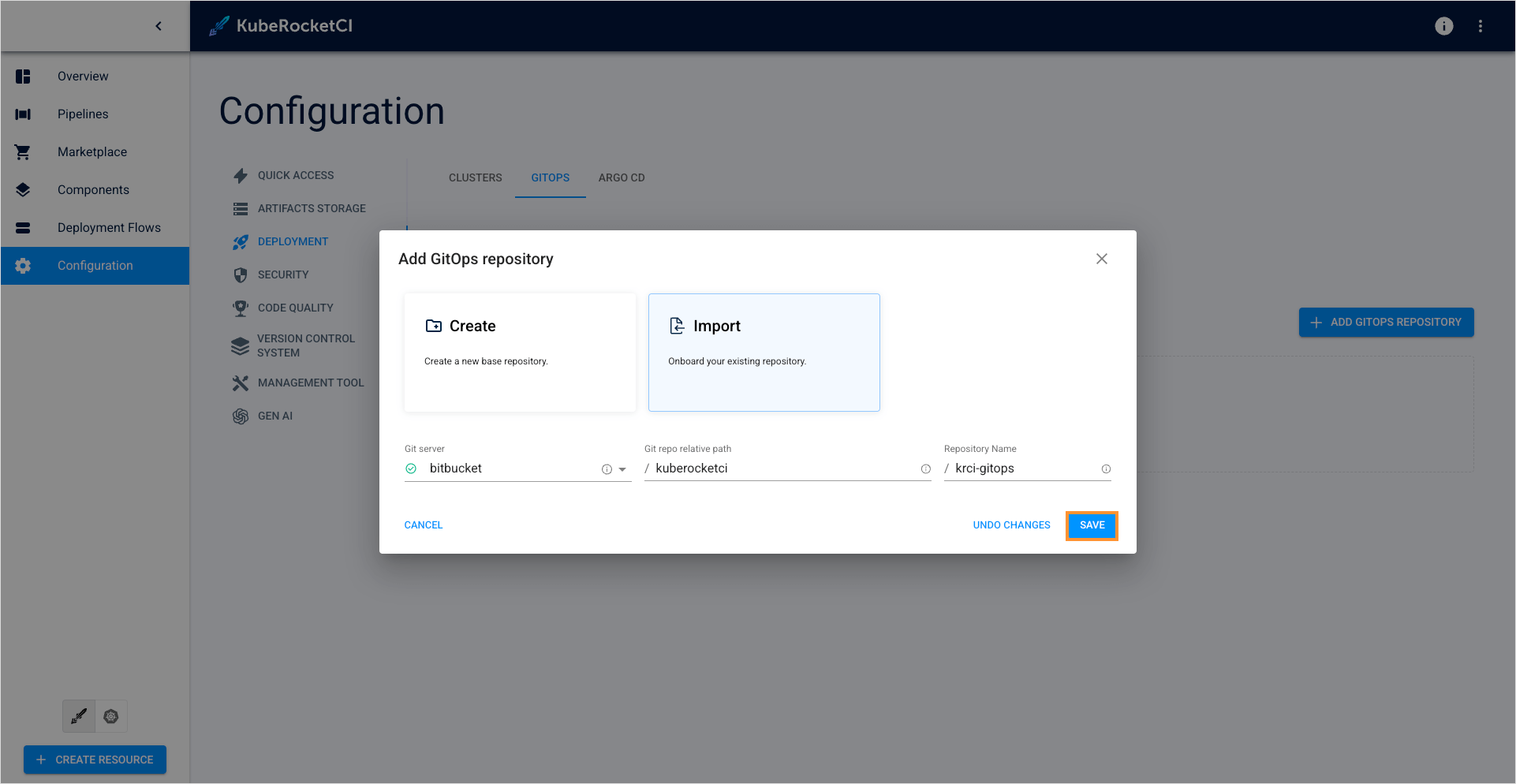 Import GitOps repository Import GitOps repository