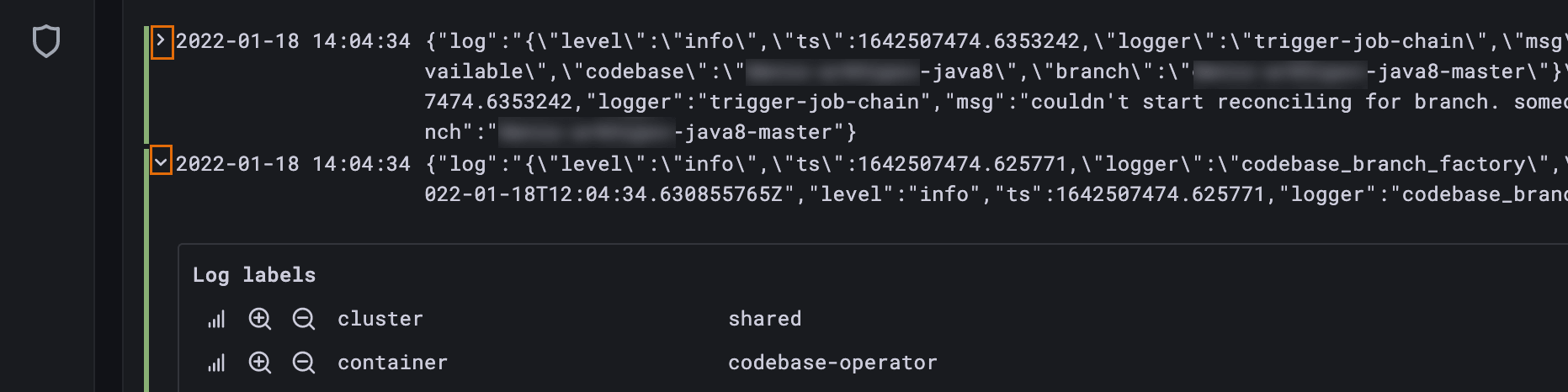 Expand logs Expand logs