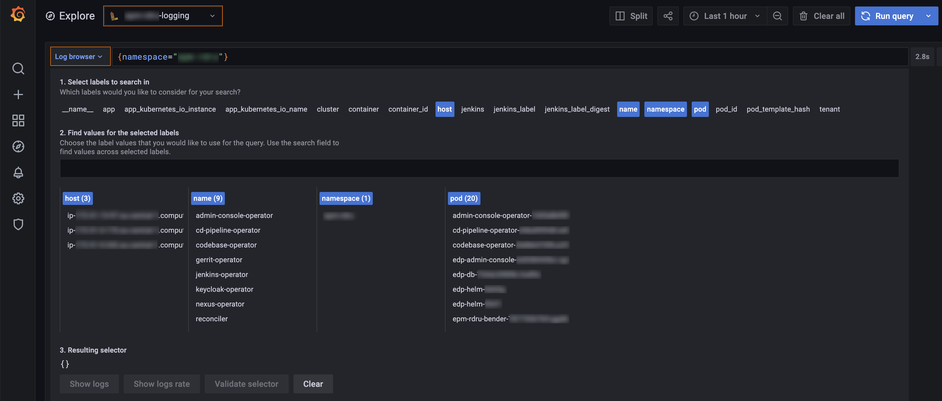 Log browser Log browser
