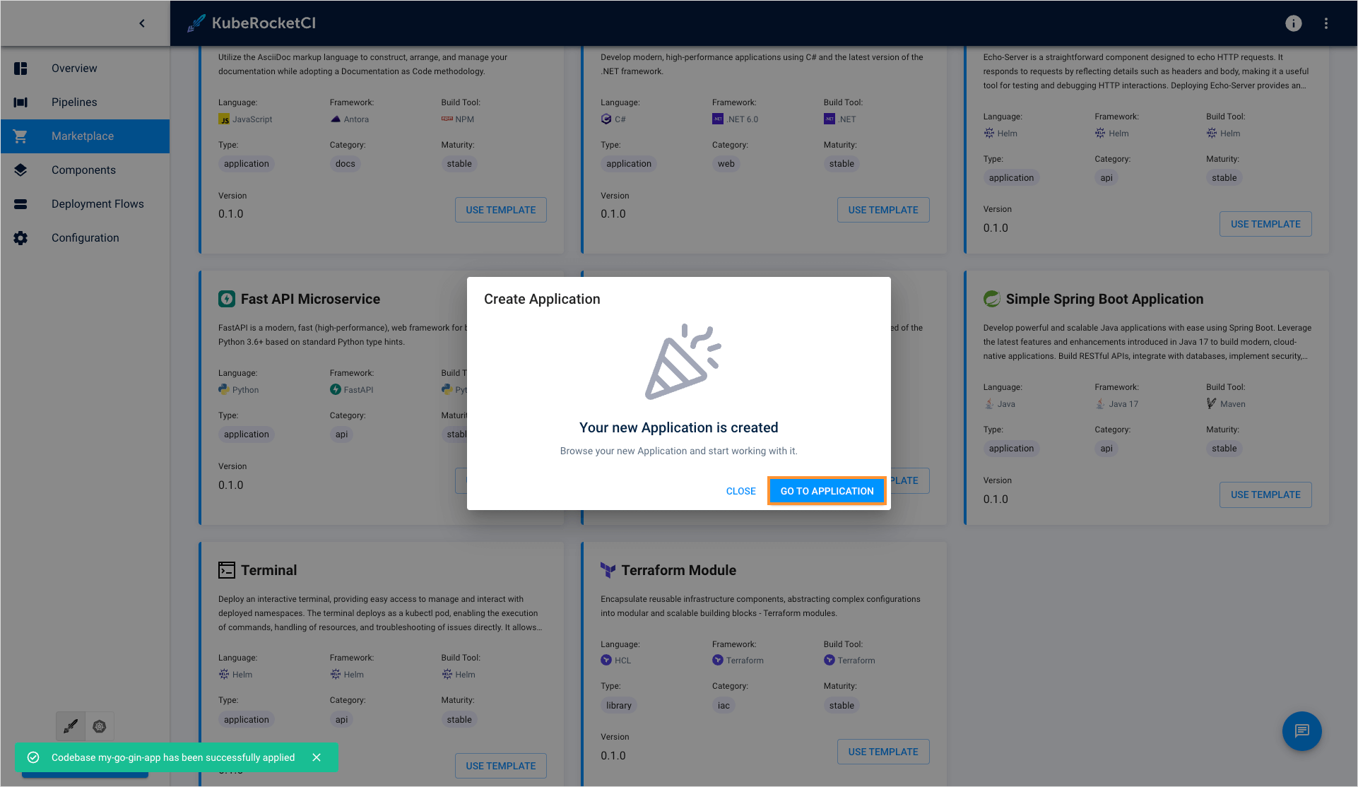 Marketplace notification Marketplace notification