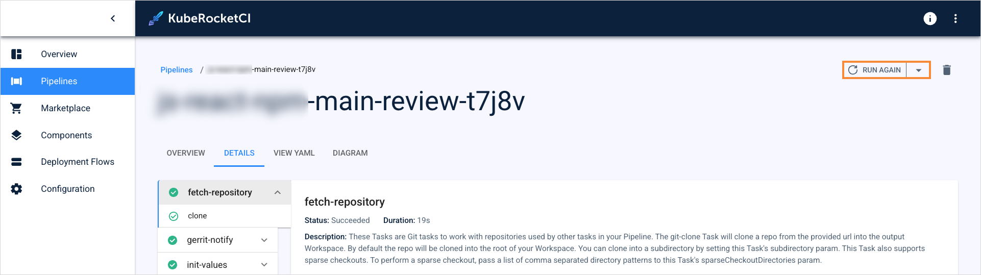 Rerun review pipeline